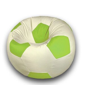 Кресло-мешок "Мяч", размер 100 см, см, искусственная кожа, цвет бежевый, салатовый