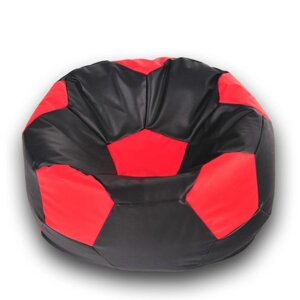 Кресло-мешок "Мяч", размер 70 см, см, искусственная кожа, чёрный, красный