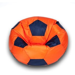 Кресло-мешок "Мяч", размер 80 см, ткань нейлон, цвет оранжевый, темно-синий