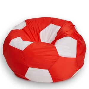 Кресло-мешок "Мяч", размер 90 см, ткань нейлон, цвет красный, белый
