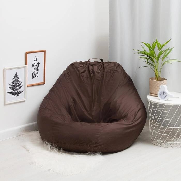 Кресло-мешок основное, d110, цвет коричневый от компании Интернет-гипермаркет «MALL24» - фото 1
