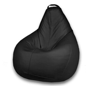 Кресло-мешок "Стандарт" , размер 110x90x90 см, ткань искуственная кожа, цвет Кольт 09 матовая черная