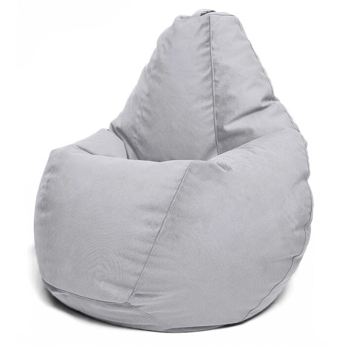 Кресло-мешок "Стандарт" , размер 110x90x90 см, ткань велюр, цвет Maserrati 19 серый от компании Интернет-гипермаркет «MALL24» - фото 1