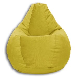 Кресло-мешок XL , размер 125x95x95 см, ткань велюр, цвет LIBERTY 42 лимонный