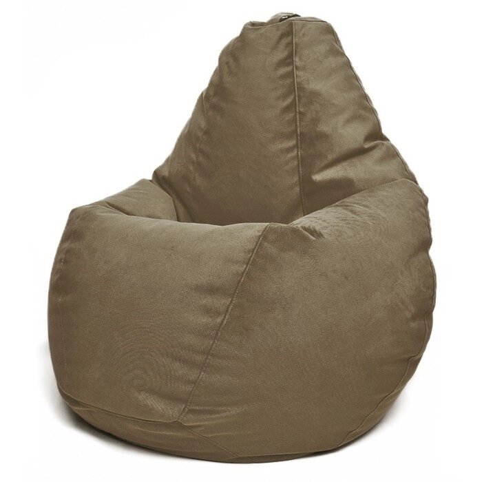Кресло-мешок XL , размер 125x95x95 см, ткань велюр, цвет Maserrati 08 латте от компании Интернет-гипермаркет «MALL24» - фото 1