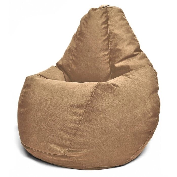 Кресло-мешок XXL , размер 140x110x110 см, ткань велюр, цвет Maserrati 07 кофе от компании Интернет-гипермаркет «MALL24» - фото 1