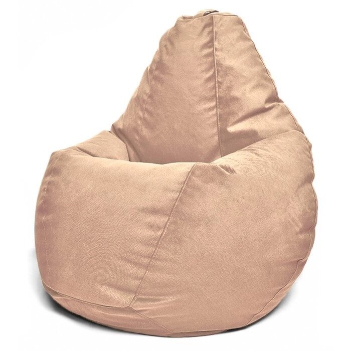 Кресло-мешок XXXL , размер 150x120x120 см, ткань велюр, цвет Maserrati 06 кофе с молоком от компании Интернет-гипермаркет «MALL24» - фото 1
