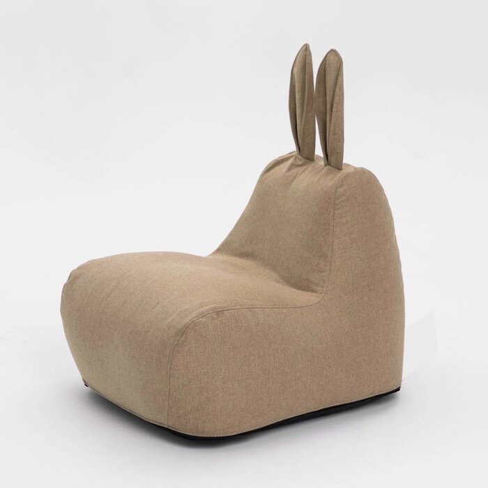 Кресло-мешок "Зайчик", размер 80x90 см рогожка, цвет коричневый от компании Интернет-гипермаркет «MALL24» - фото 1