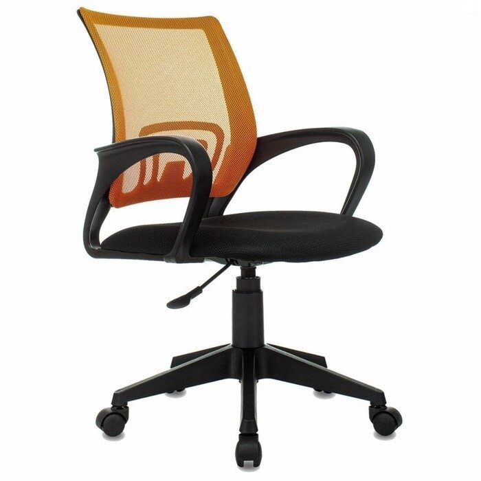 Кресло офисное BRABIX "Fly MG-396", с подлокотниками, сетка, оранжевое/черное, 532084 от компании Интернет-гипермаркет «MALL24» - фото 1
