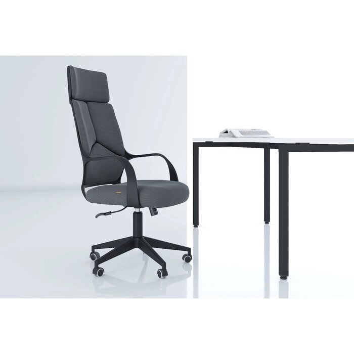 Кресло офисное "Chairman" 525 ткань, серое от компании Интернет-гипермаркет «MALL24» - фото 1