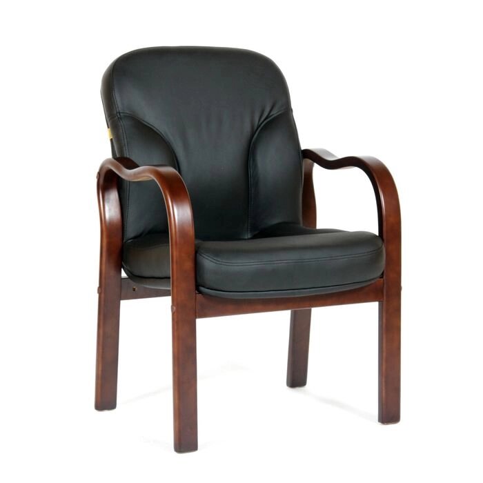Кресло офисное Chairman 658 кожа черная от компании Интернет-гипермаркет «MALL24» - фото 1
