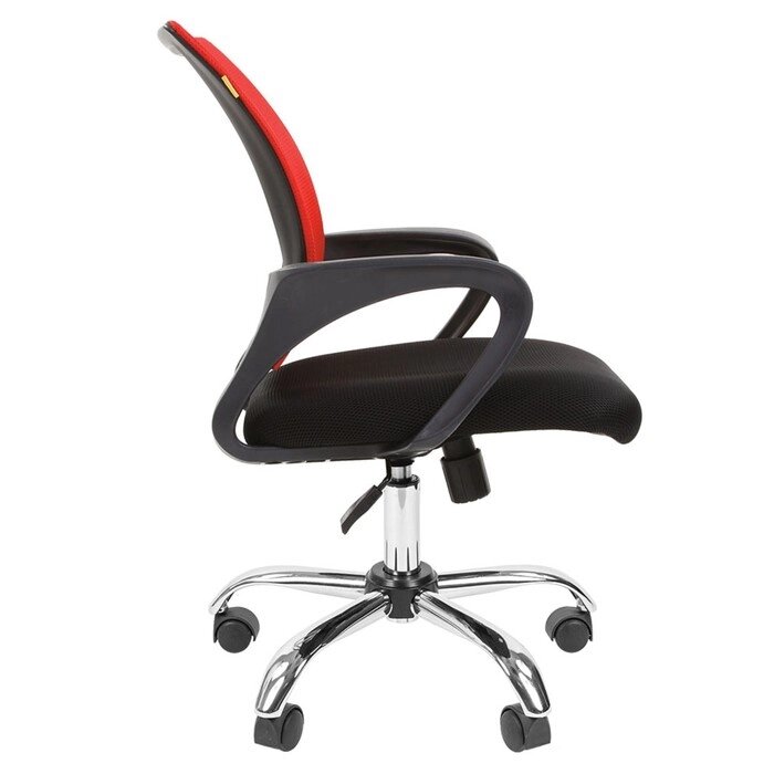 Кресло офисное "Chairman" 696 TW хром, красное от компании Интернет-гипермаркет «MALL24» - фото 1