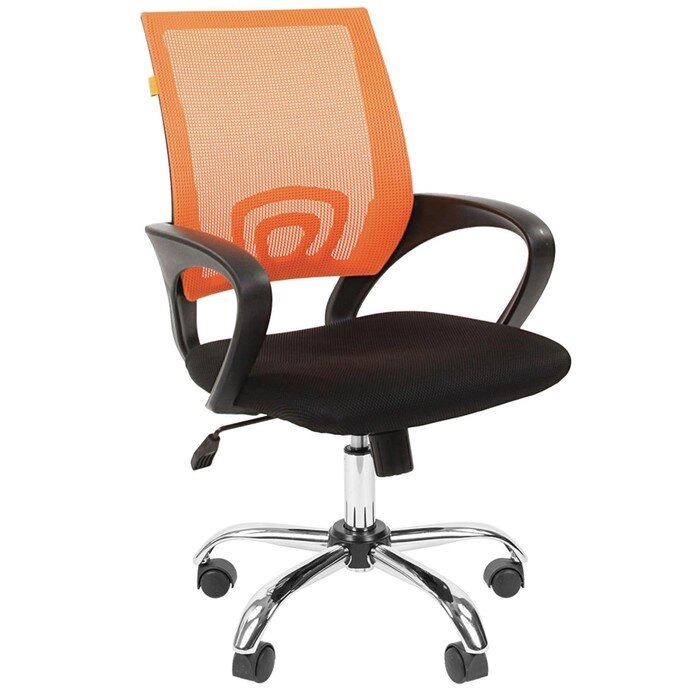 Кресло офисное "Chairman" 696 TW хром, оранжевое от компании Интернет-гипермаркет «MALL24» - фото 1