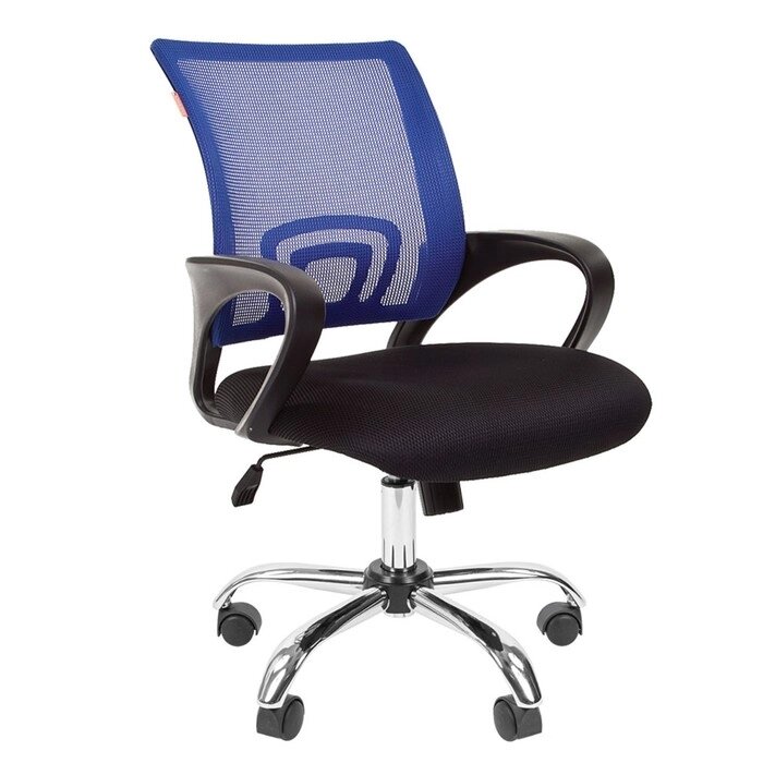 Кресло офисное "Chairman" 696 TW хром, синее от компании Интернет-гипермаркет «MALL24» - фото 1