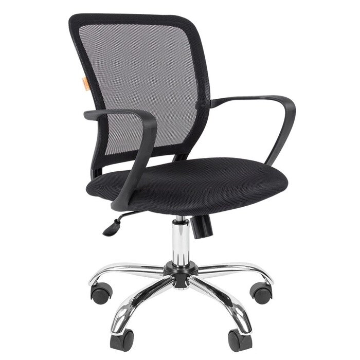 Кресло офисное "Chairman" 698 TW-01 хром, черное от компании Интернет-гипермаркет «MALL24» - фото 1