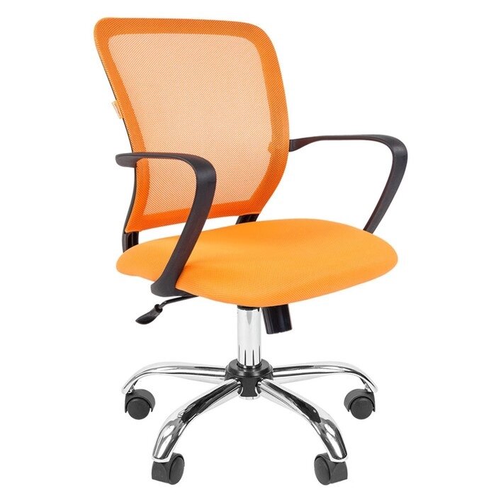 Кресло офисное "Chairman" 698 TW-66 хром, оранжевое от компании Интернет-гипермаркет «MALL24» - фото 1
