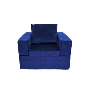 Кресло перекидное с банкеткой "Портер", размер 100x100x90 см, велюр, кобальт