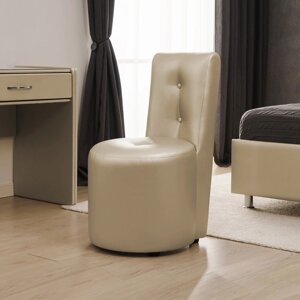 Кресло "Рондель", 500 550 915 мм, металлические пуговицы, экокожа, цвет суфле