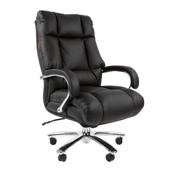 Кресло руководителя Chairman 405 кожа, черный от компании Интернет-гипермаркет «MALL24» - фото 1