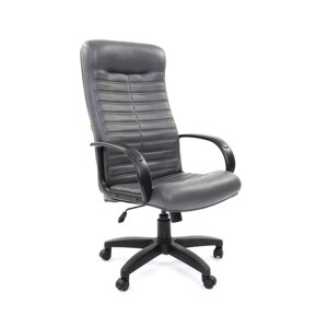 Кресло руководителя Chairman 480 LT кожзам Terra 117 серый