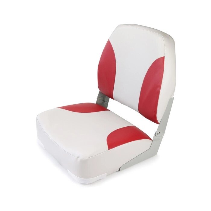 Кресло складное алюминиевое с мягкими накладками, красный/серый от компании Интернет-гипермаркет «MALL24» - фото 1