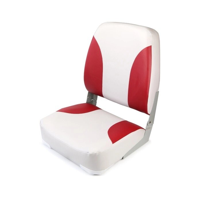 Кресло складное алюминиевое с мягкими накладками, серый/красный от компании Интернет-гипермаркет «MALL24» - фото 1