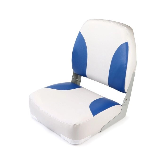 Кресло складное алюминиевое с мягкими накладками, синий/серый от компании Интернет-гипермаркет «MALL24» - фото 1