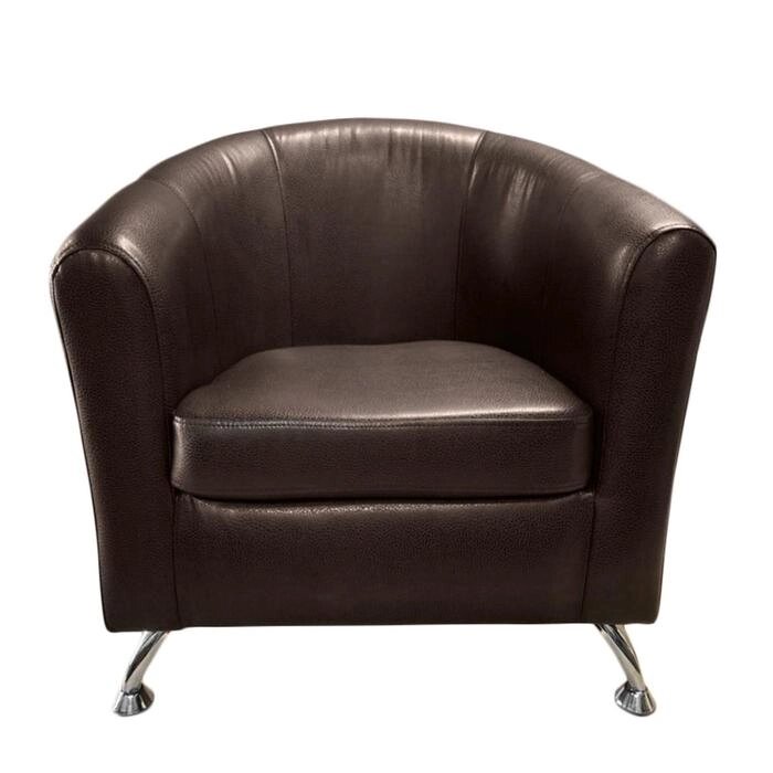 Кресло "Во" экокожа TEOS Dark Brown от компании Интернет-гипермаркет «MALL24» - фото 1
