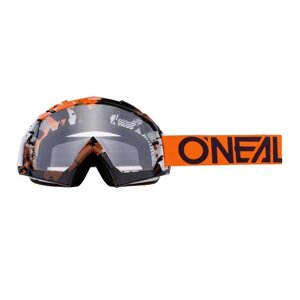Кроссовая маска O’NEAL B-10 PIXEL, оранжевый, прозрачная линзы