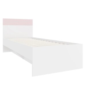 Кровать "Алиса", 8002000 мм, ортопедическое основание, цвет белый / розовый