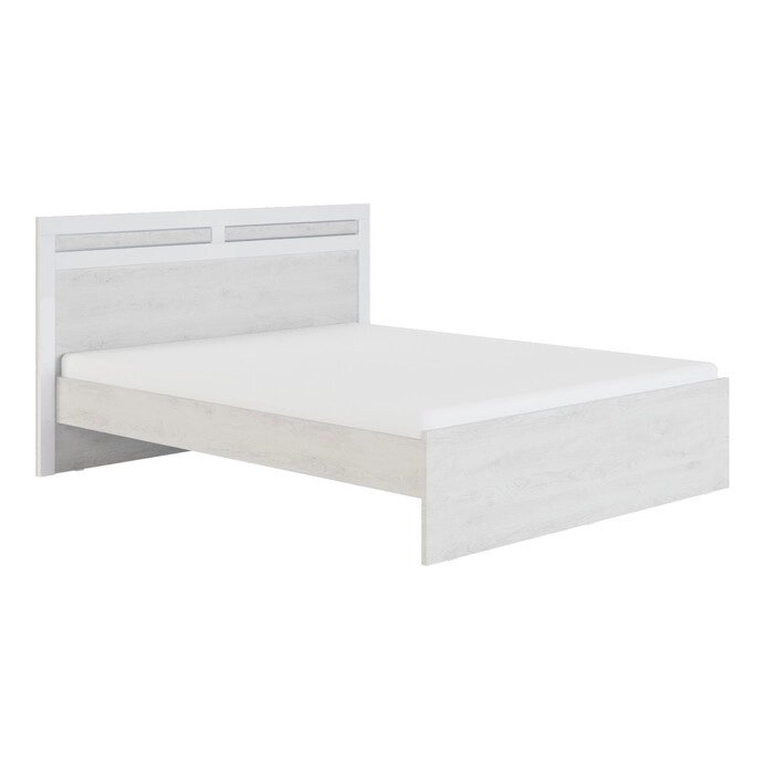 Кровать "Амели №1.4", 16002000 мм, без основания, цвет дуб харбор/белый глянец от компании Интернет-гипермаркет «MALL24» - фото 1