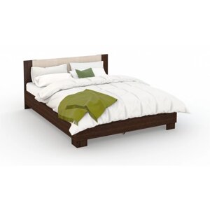 Кровать "Аврора" без ПМ, 140 200 см, со встроенным основанием, цвет венге / дуб молочный