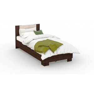 Кровать "Аврора" без ПМ, 90 200 см, со встроенным основанием, цвет венге / дуб молочный