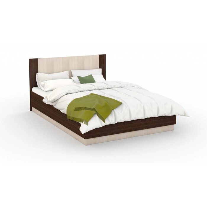 Кровать "Аврора" с ПМ, 160  200 см, цвет венге / дуб молочный от компании Интернет-гипермаркет «MALL24» - фото 1