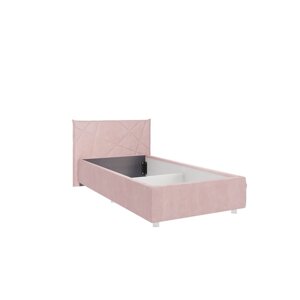 Кровать Бест с ортопедом + ПМ 900х2000 нежно-розовый (велюр)