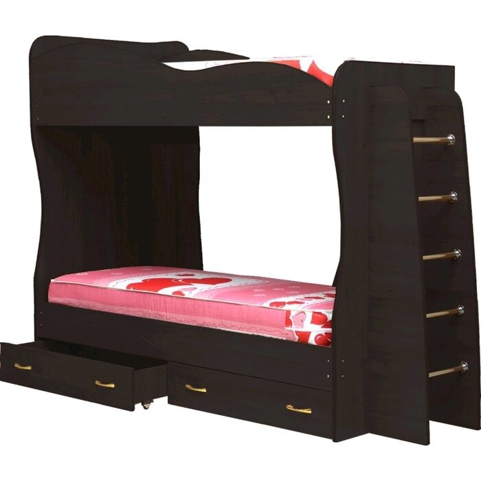 Кровать детская двухъярусная "Юниор 1", 800  2000 мм, лдсп, цвет венге от компании Интернет-гипермаркет «MALL24» - фото 1