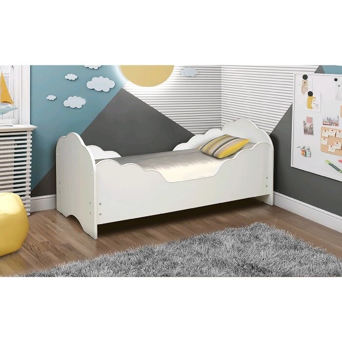 Кровать детская "Малышка №5", 1400  700 мм, лдсп, цвет белый от компании Интернет-гипермаркет «MALL24» - фото 1