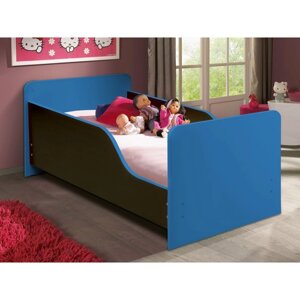 Кровать детская с бортом "Малышка №2", 600 1400 мм, цвет венге / синий