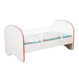 Кровать детская с бортом "Радуга", без ящика, 700 1400 мм, цвет белый / кант красный