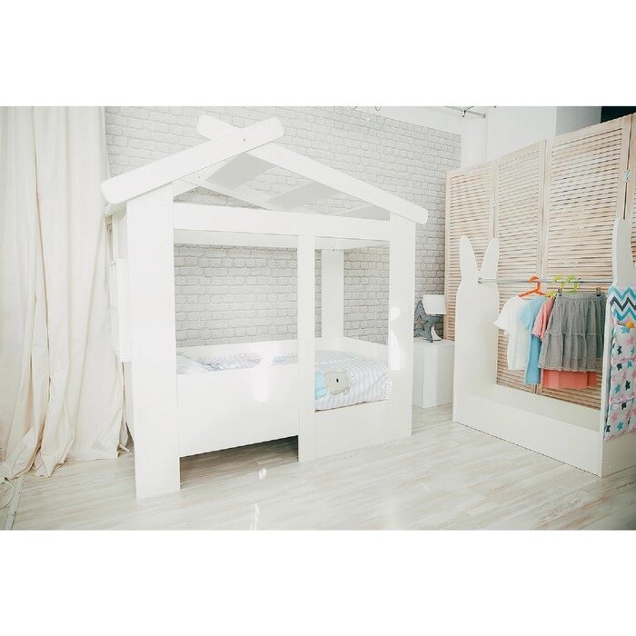 Кровать детская Теремок белый/белый от компании Интернет-гипермаркет «MALL24» - фото 1