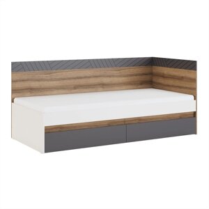Кровать "Гринвич №1", 9002000 мм, цвет авелано/белый/тёмно-серый