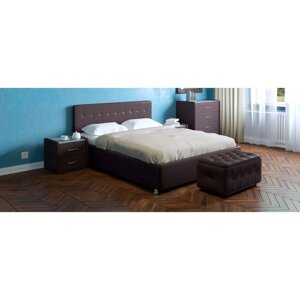 Кровать "Космопорт" без ПМ, 140х200 см, встроенное основание, цвет коричневый