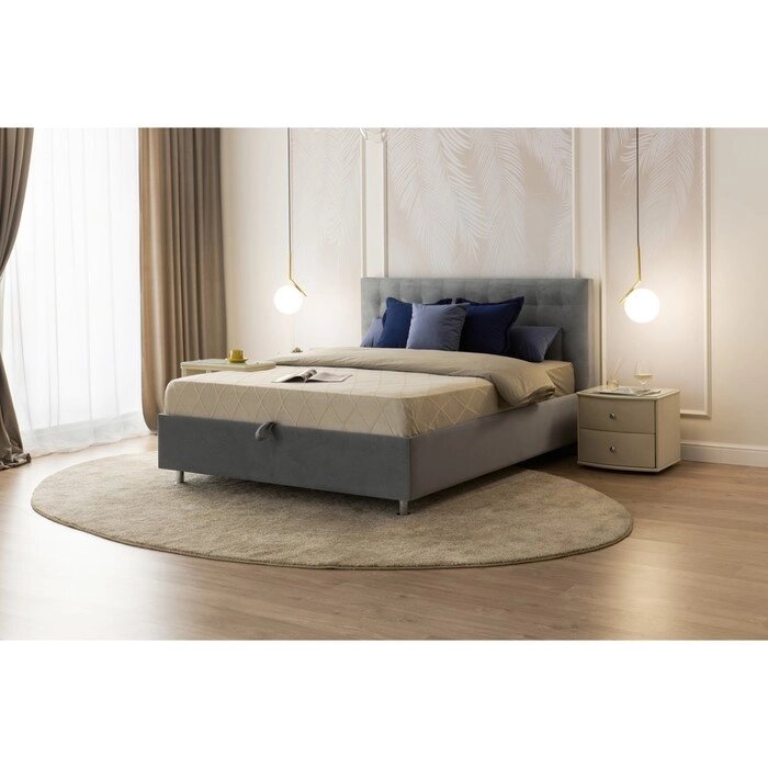 Кровать "Ла Скала" без ПМ, 140  200 см, ортопедическое основание, цвет velutto 51 от компании Интернет-гипермаркет «MALL24» - фото 1
