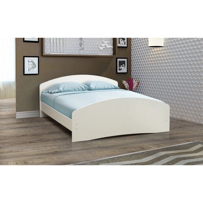 Кровать на уголках №2, 1400х2000, цвет белый от компании Интернет-гипермаркет «MALL24» - фото 1