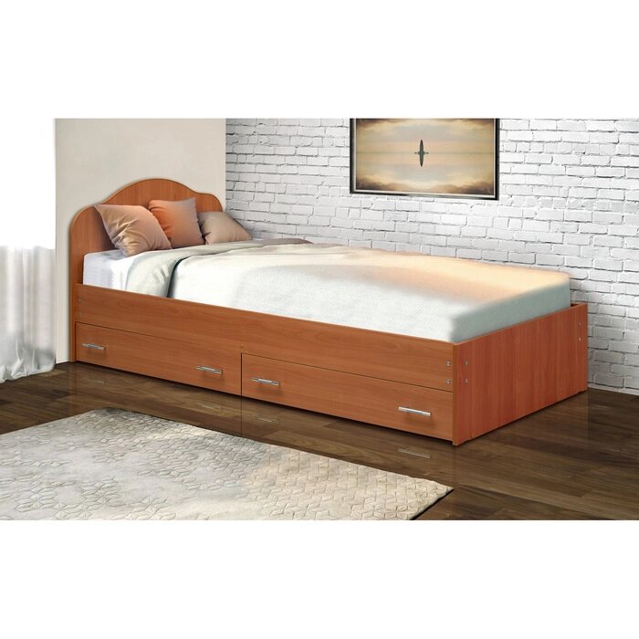 Кровать на уголках с ящиками № 3, 700  2000 мм, цвет вишня оксфорд от компании Интернет-гипермаркет «MALL24» - фото 1
