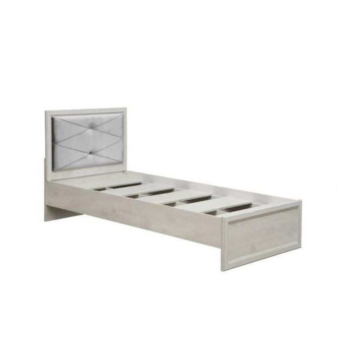 Кровать одинарная с настилом "Сохо", 90  200 см, цвет бетон пайн белый/бетон пайн патина от компании Интернет-гипермаркет «MALL24» - фото 1