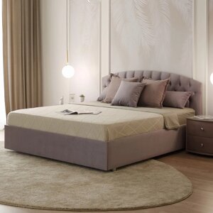 Кровать "Пальмира" без ПМ, 1500 1900 мм, встроенное основание, велюр, цвет velutto 11