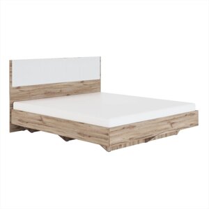 Кровать с мягким элементом "Николь №1.6", 180200 см, без основания, белый/дуб альпийский