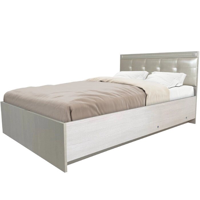 Кровать с ПМ "Азалия № 1200", 1200  2000 мм, цвет бодега белый от компании Интернет-гипермаркет «MALL24» - фото 1