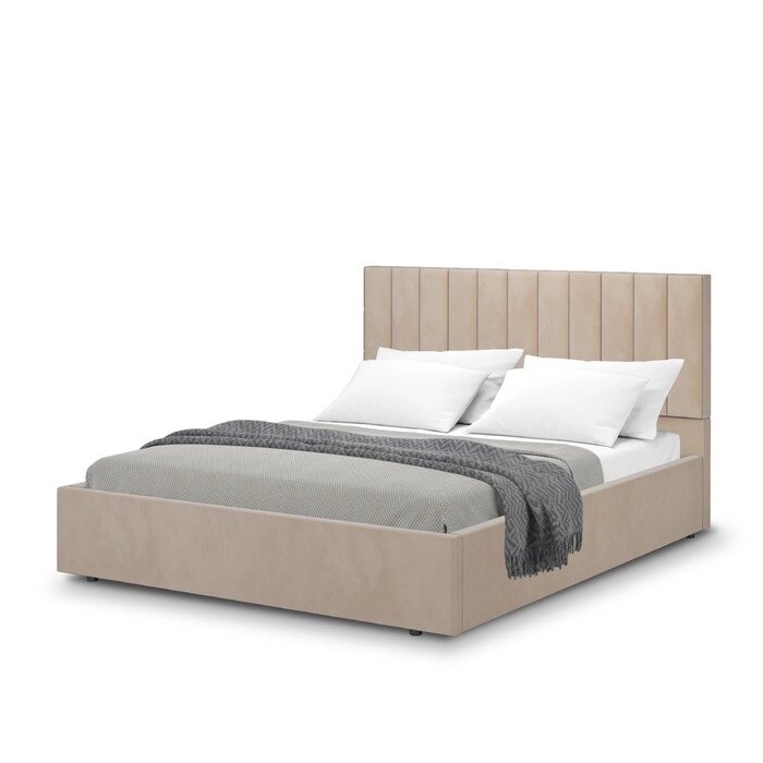 Кровать с подъёмным механизмом "Рица", 1600  2000 мм, велюр, цвет конфетти мокко от компании Интернет-гипермаркет «MALL24» - фото 1